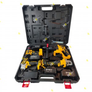 Yellow tool sets with 4pcs of tool